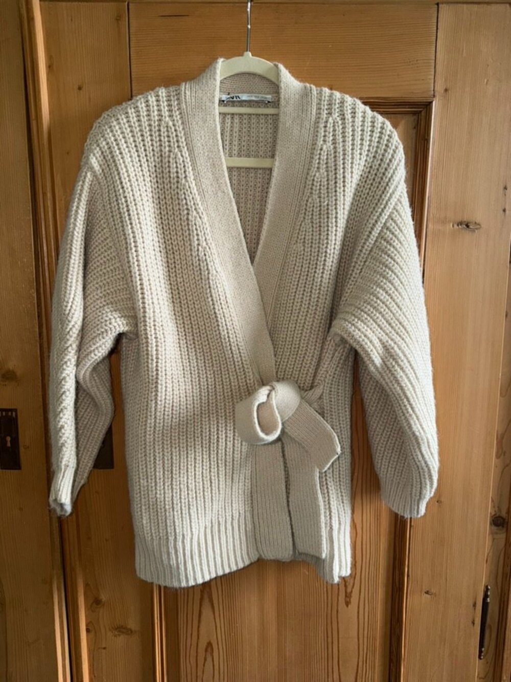 Zara Chunky Wrap Cardigan with Bow